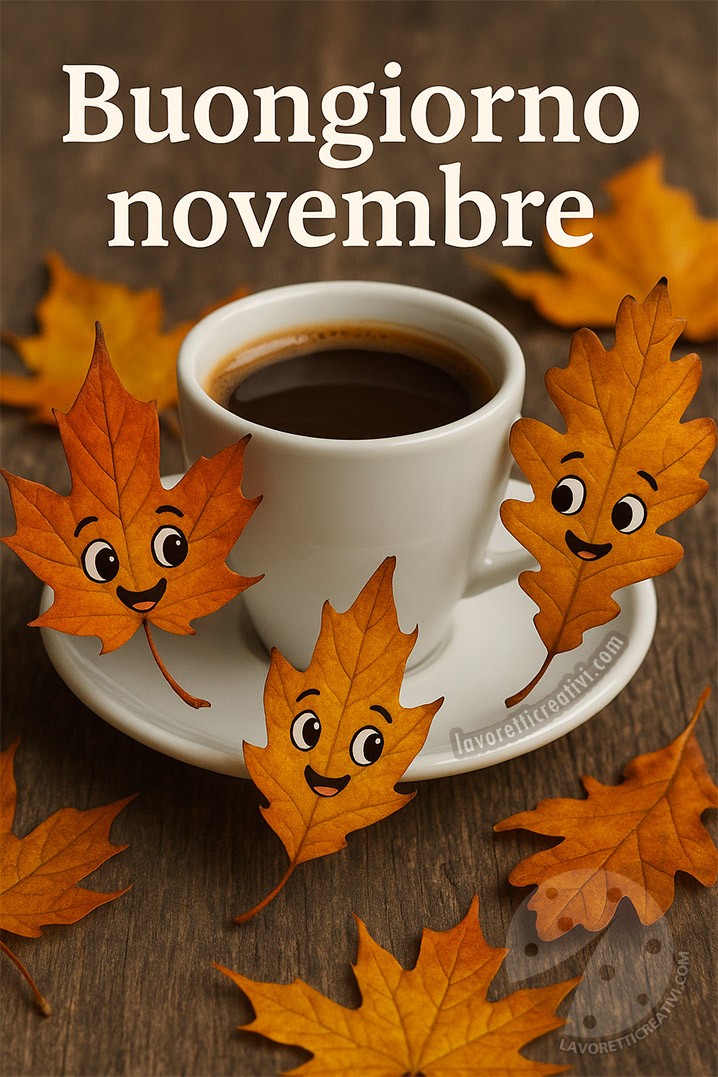 Benvenuto novembre 8 Buongiorno novembre
