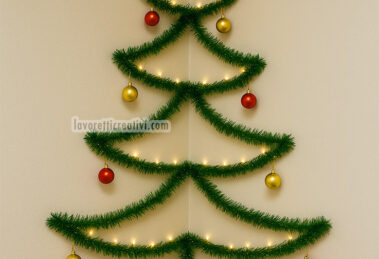 albero di natale a parete