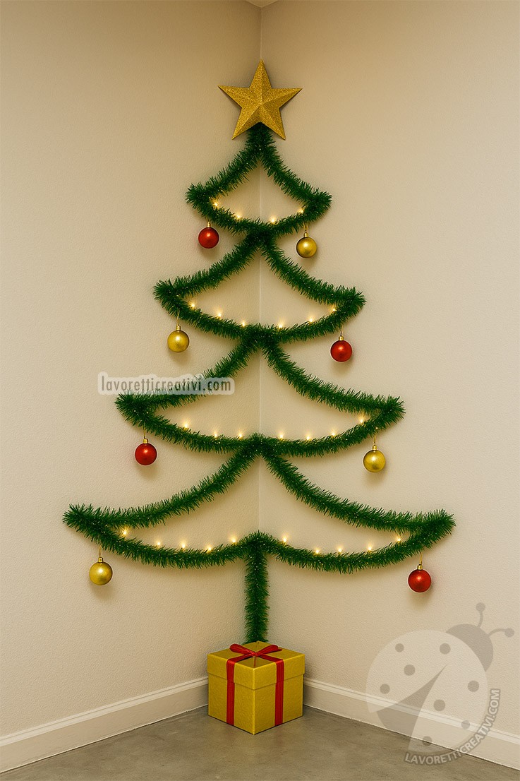 Idea Albero di Natale a parete 7 albero di natale a parete