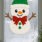 decorazione finestra pupazzo di neve
