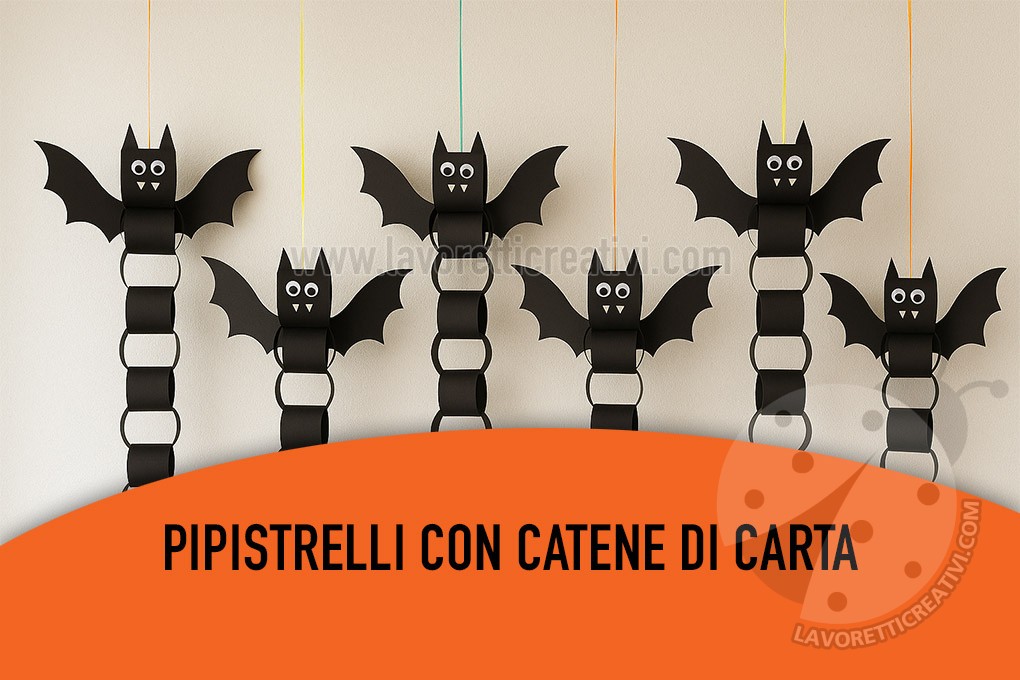 decorazioni pipistrelli catene di carta