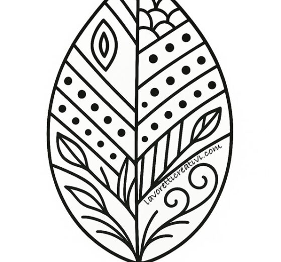 foglia etnica da colorare