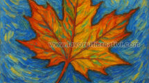 foglia stile van gogh