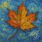 foglia stile van gogh