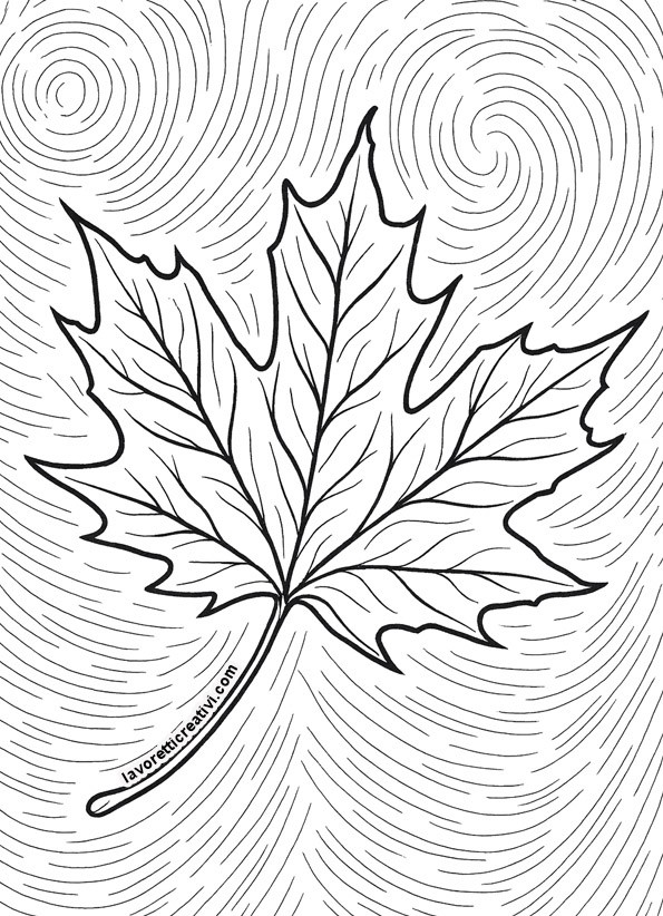 foglia stile van gogh disegno