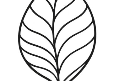 foglia stilizzata da colorare 1