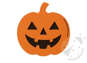 Semplice Zucca di Halloween con cartoncini