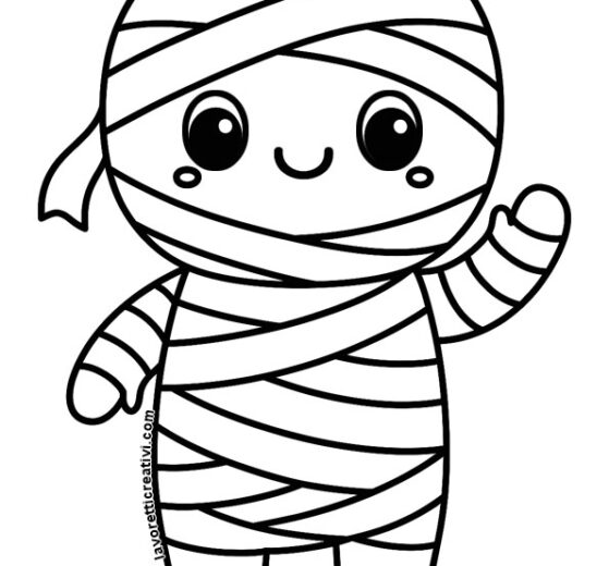 Disegno della mummia di Halloween 8 mummia halloween