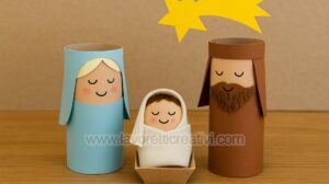 presepe con materiali riciclati