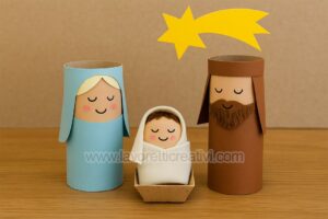 presepe con materiali riciclati