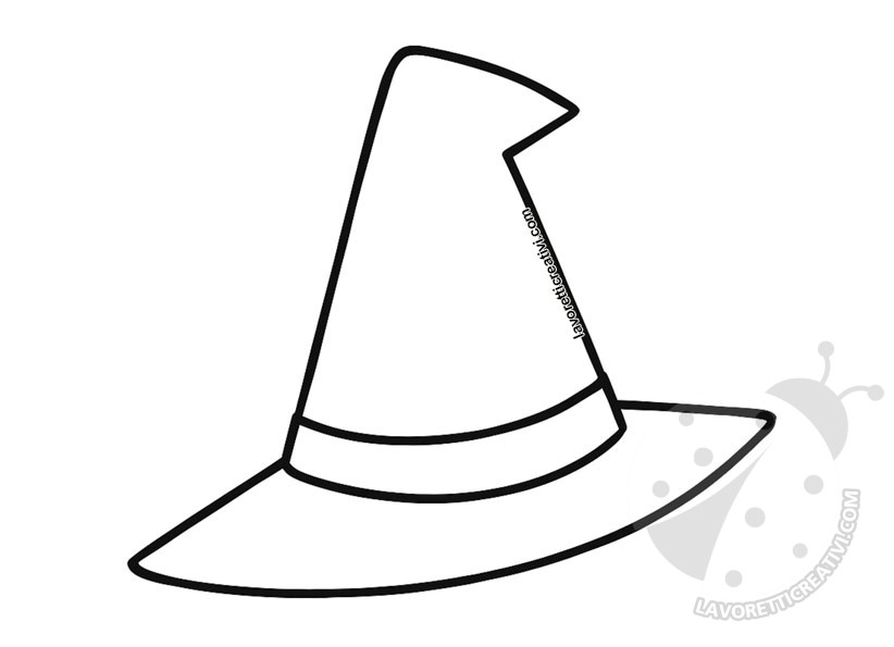 sagoma cappello strega ghirlanda