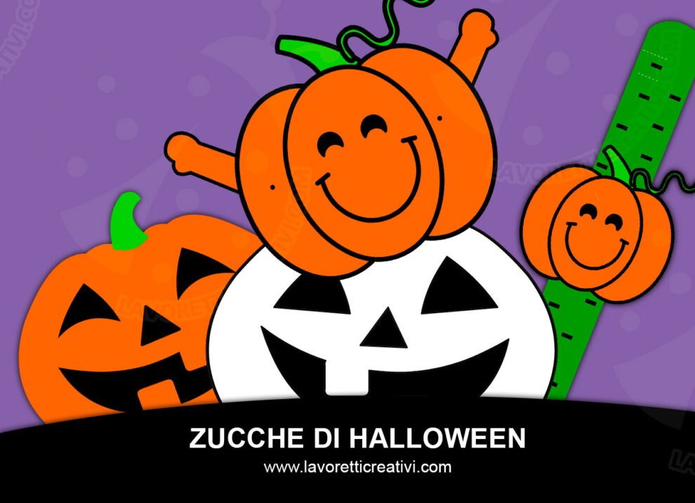 Matches21 Set 4 Zucche Halloween In Argilla 8cm - Decorazioni Autunnali Con Smorfie Paurose - 6