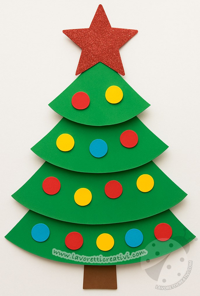 Biglietto albero Natale tridimensionale