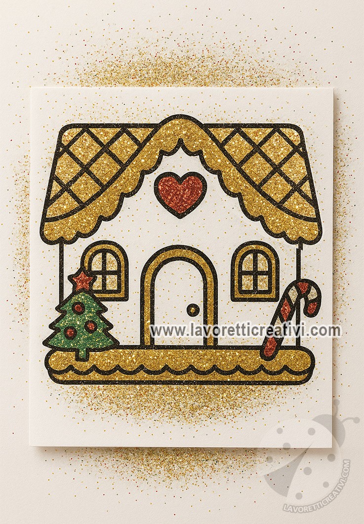 casa di zenzero glitterata 1