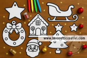 decorazioni natalizie da colorare