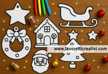 decorazioni natalizie da colorare