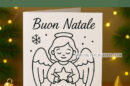 natale biglietto con angelo