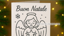 natale biglietto con angelo