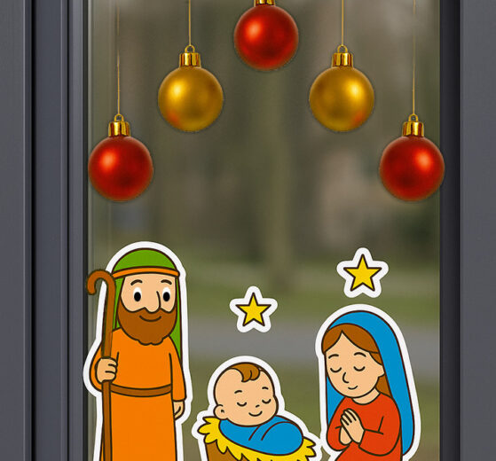 nativita decorazione finestra