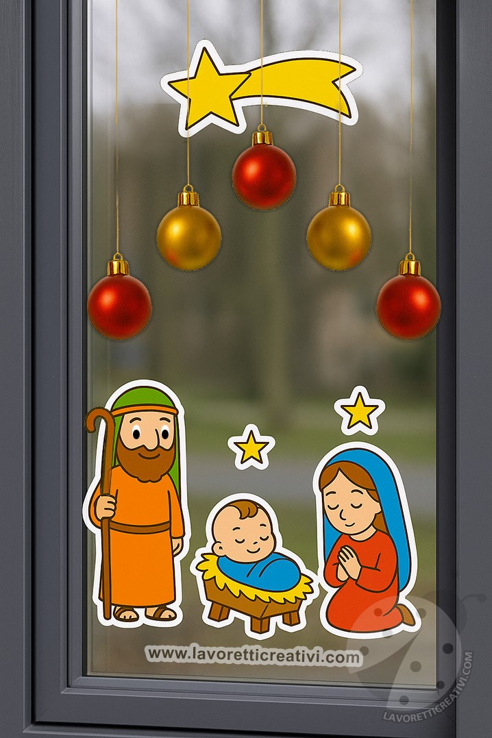 nativita decorazione finestra