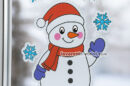 pupazzo neve decorazione finestra