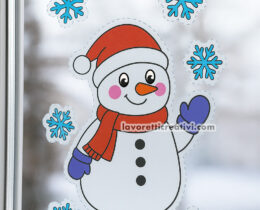 pupazzo neve decorazione finestra