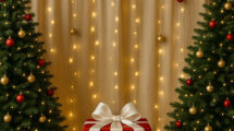set fotografico natalizio pacco regalo