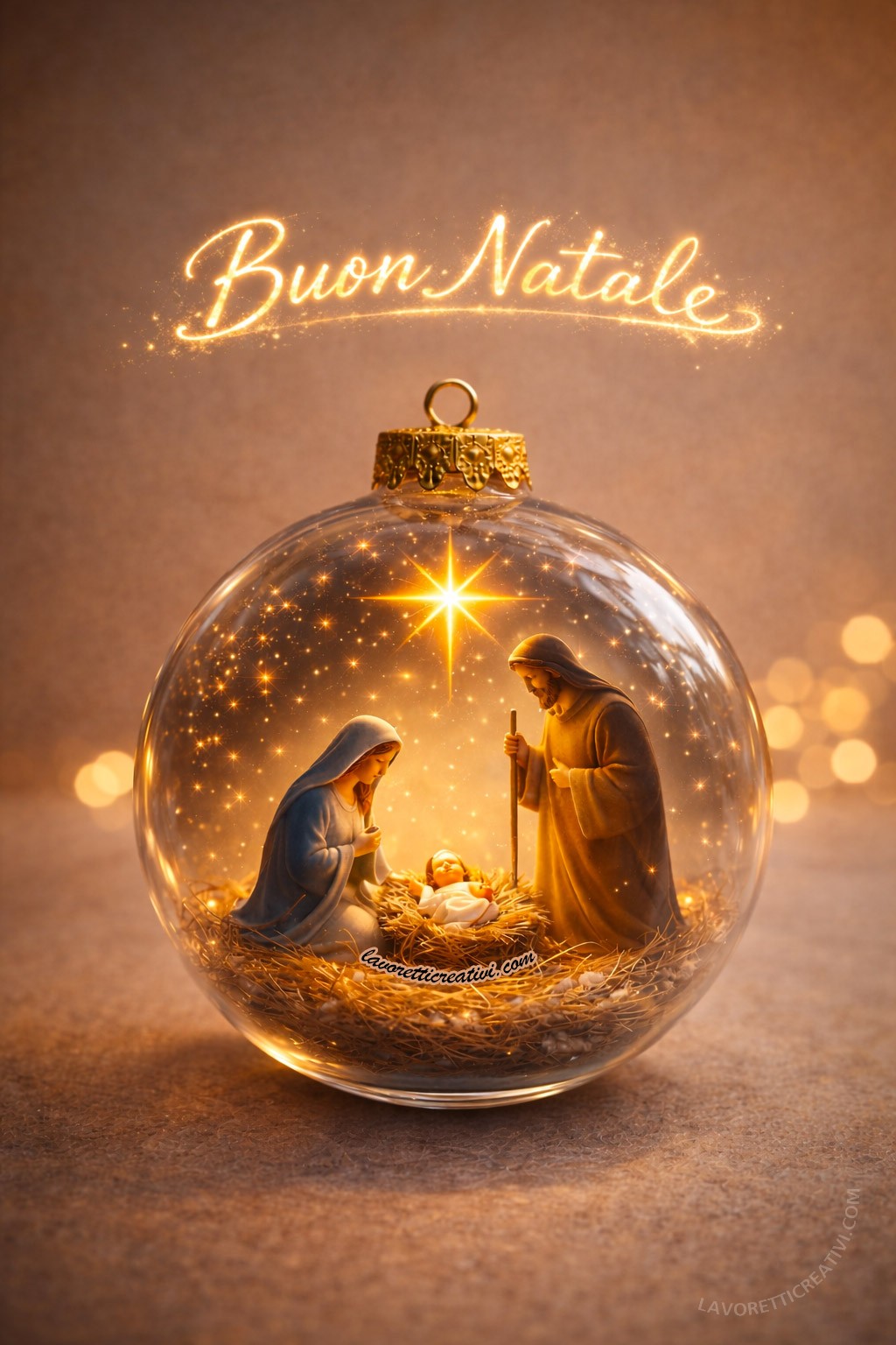 buon natale nativita in pallina