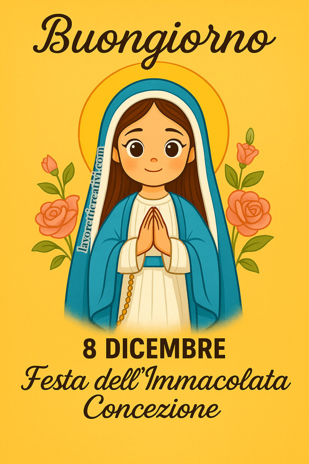 Buongiorno buon 8 dicembre - Lavoretti Creativi
