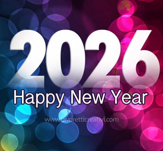 cartolina auguri happy new year 2026