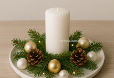 centrotavola di natale semplice