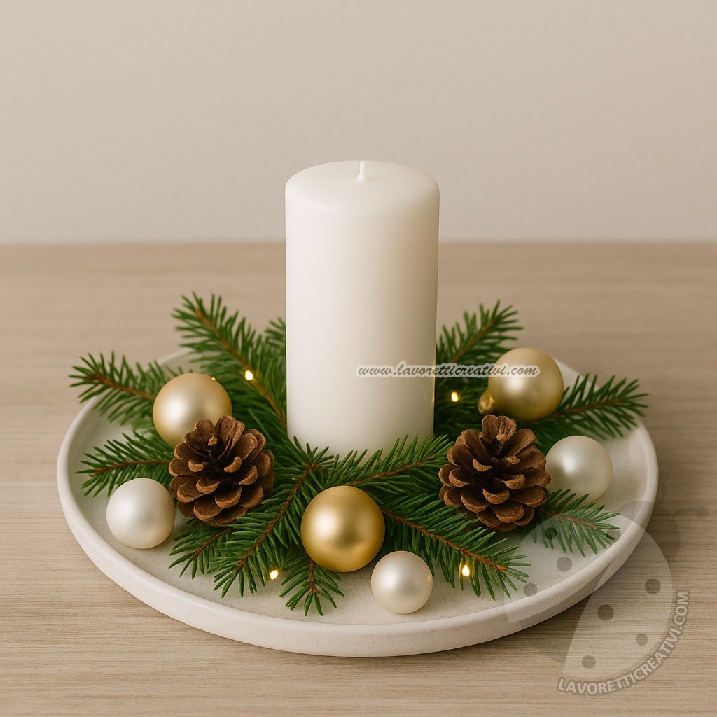 Centrotavola di Natale semplice ed elegante 7 Centrotavola di Natale semplice ed elegante