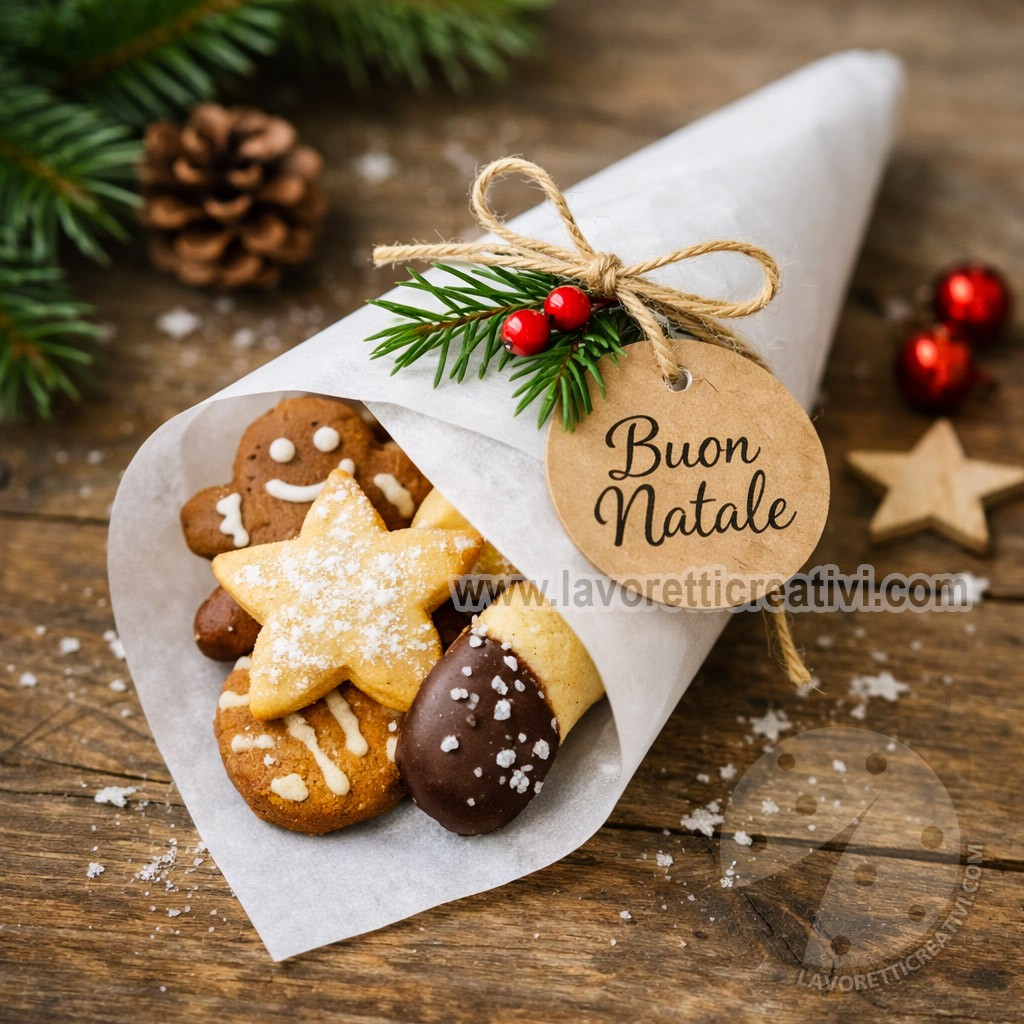 cono di biscotti natalizi festivi