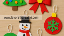 decori natalizi carta gomma eva