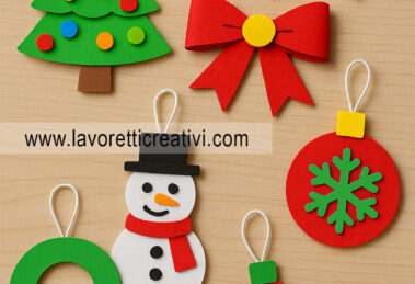 decori natalizi carta gomma eva