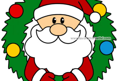 ghirlanda natalizia babbo natale