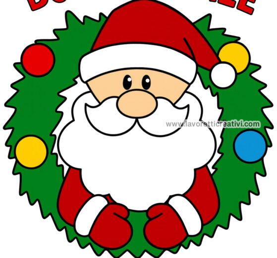 ghirlanda natalizia babbo natale
