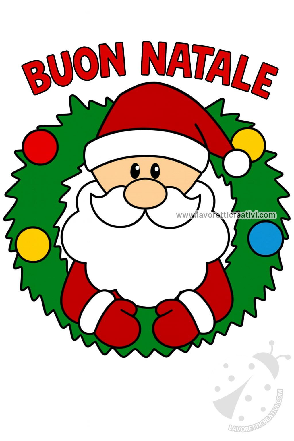 Babbo Natale nella Ghirlanda 7 ghirlanda natalizia babbo natale