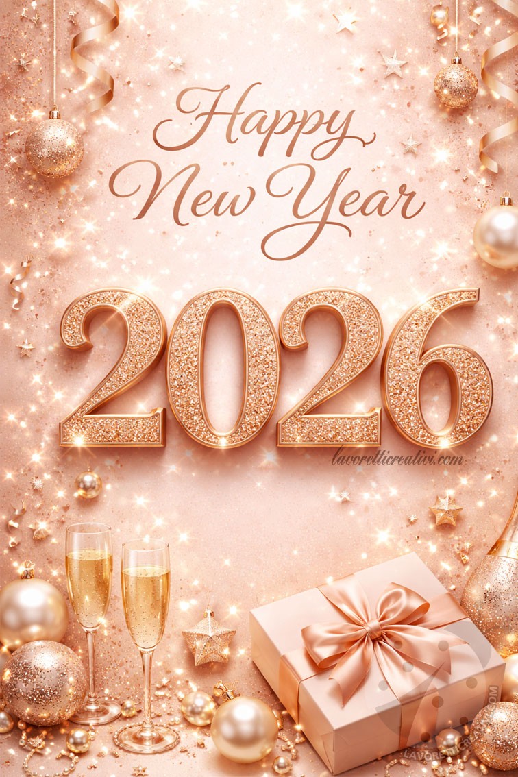 Buon anno nuovo immagini 8 happy new year 2026 rosa oro