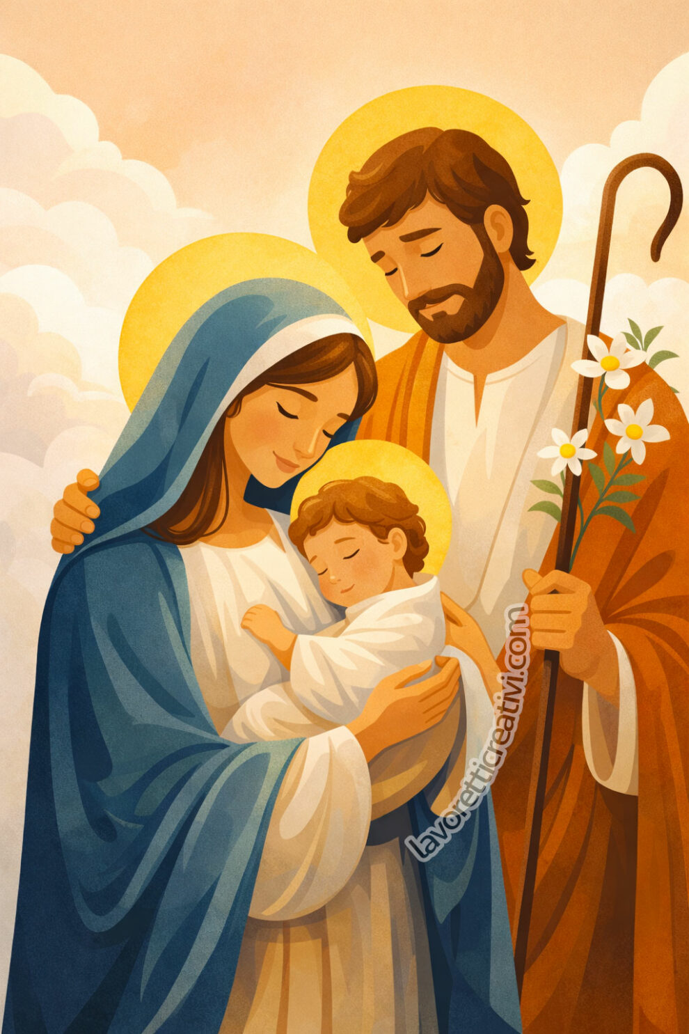 Buon Natale - Puzzle Da Un Disegno Dei Bambini. La Stella Di Betlemme E La Sacra Famiglia 2m3mm92