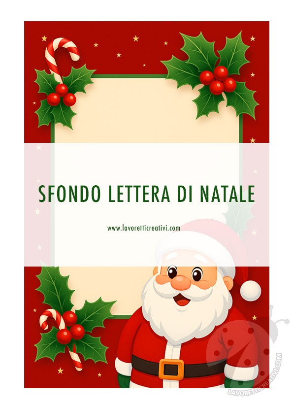 Carta da Lettere di Natale con Babbo Natale 7 Carta da Lettere di Natale con Babbo Natale gratuita per bambini.