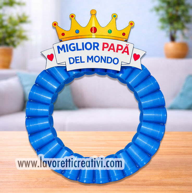 Cornce n gomma eva per la festa del papà 💙 | Festa del papà, Festa