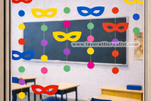 decorazioni mascherine e coriandoli