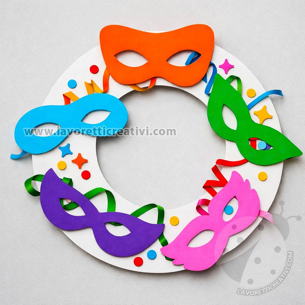 ghirlanda con mascherine colorate