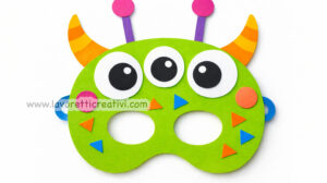 maschera da mostro di carta