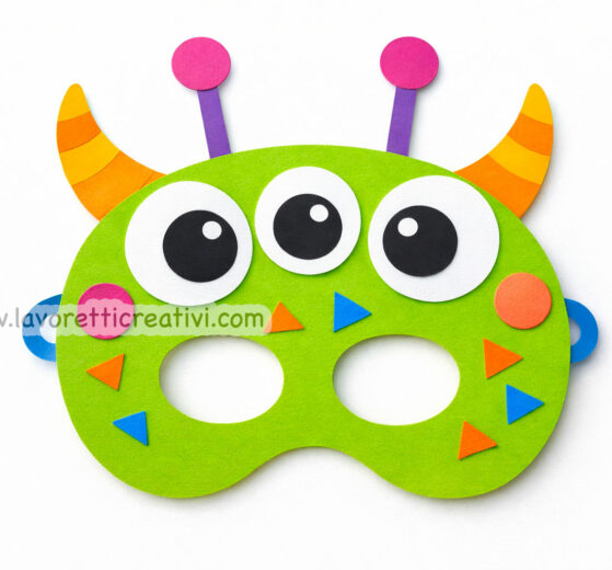 maschera da mostro di carta