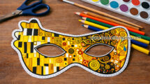 maschera stile gustav klimt