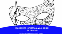 maschera van gogh da colorare