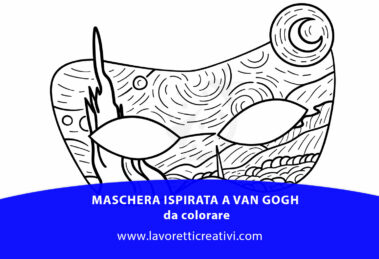 maschera van gogh da colorare