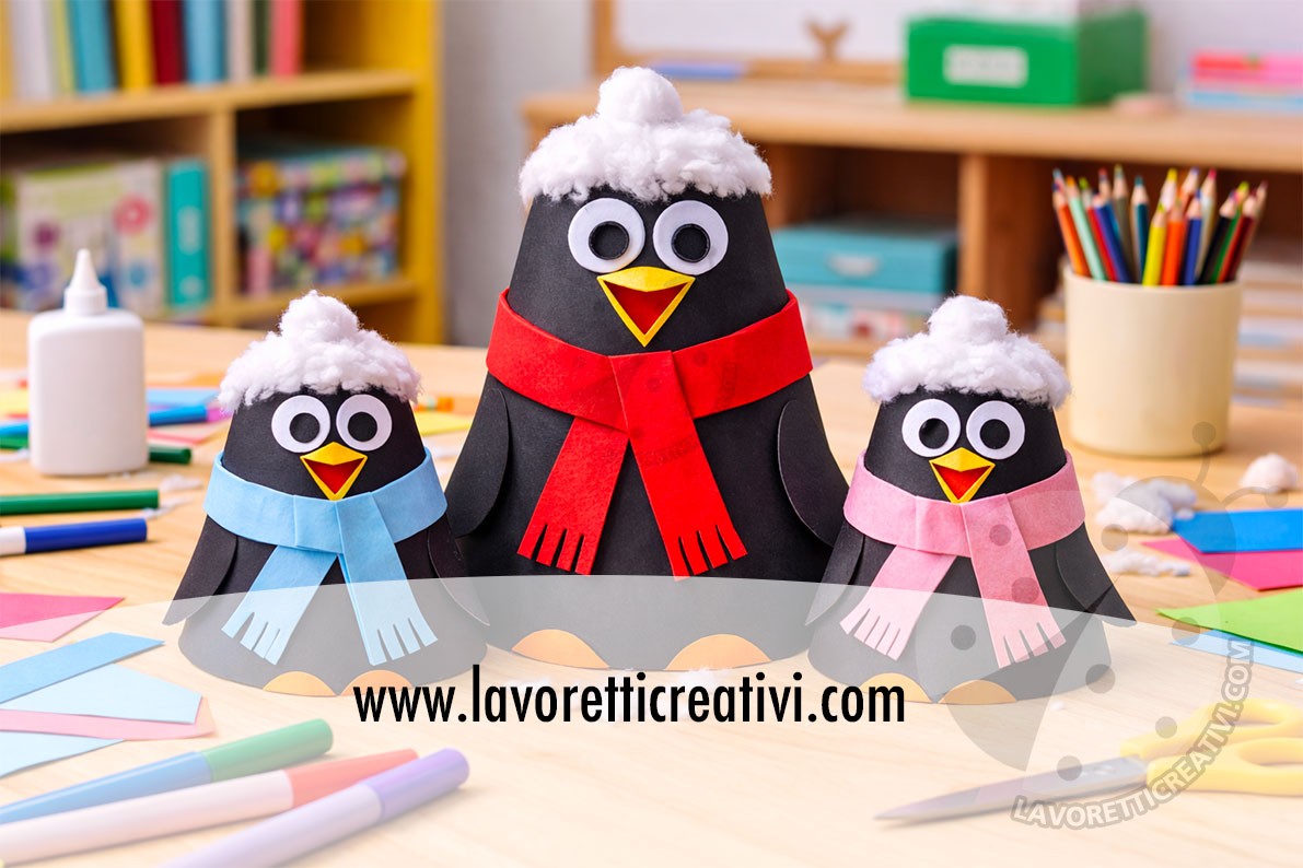 merli fai da te con coni di carta